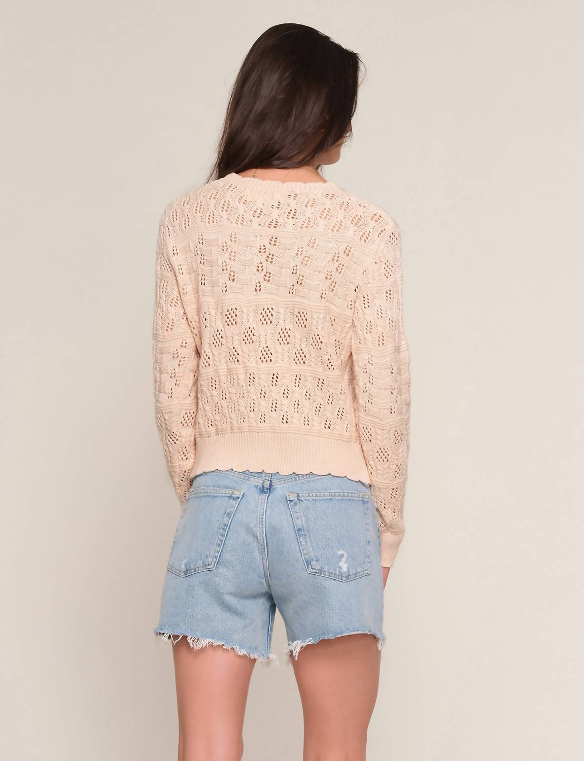 heartloom Sydney Sweater in oat - women's sweater - detail view