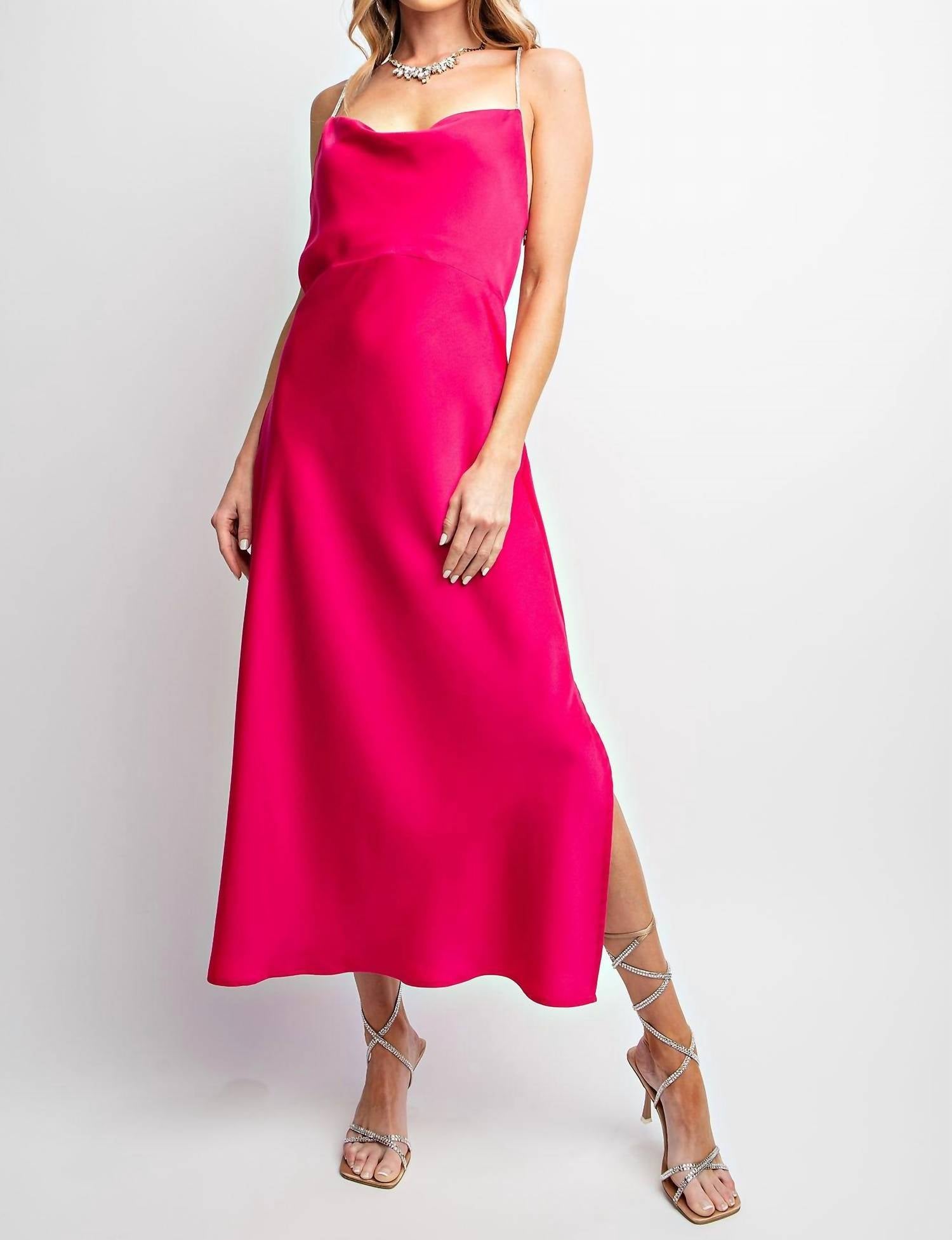 Easel - Cowl Neck Midi Dress