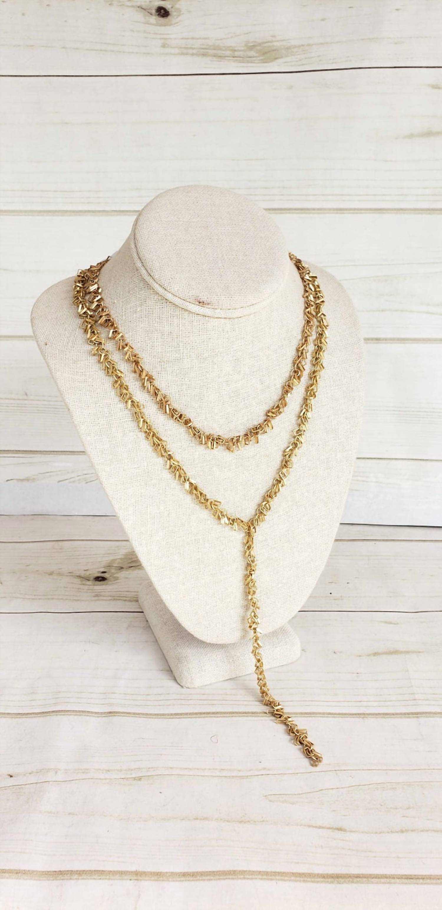 Virtue - Women's Squares Y Drop Necklace