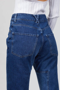 PANEL DENIM JEANS