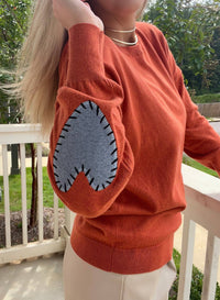 J. Society - Heart Stitch Crew Sweater