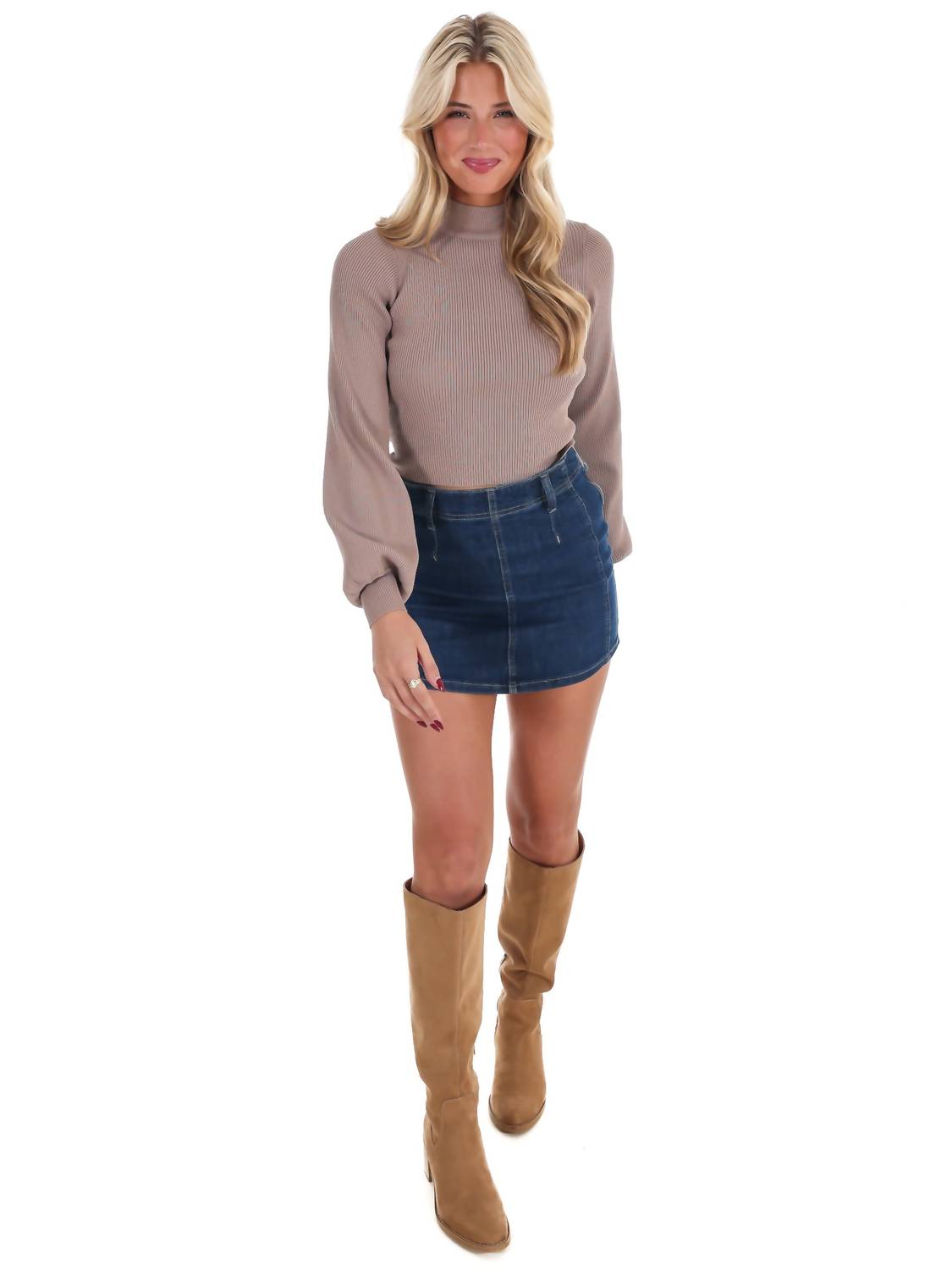 So Me - Open Heart Back Tie Sweater