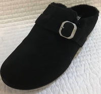 Fitflop - Women's Chrissie Buckle Suede Shearling Slippers