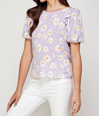 Westmoon - Daisy Puff Short Sleeve Blouse