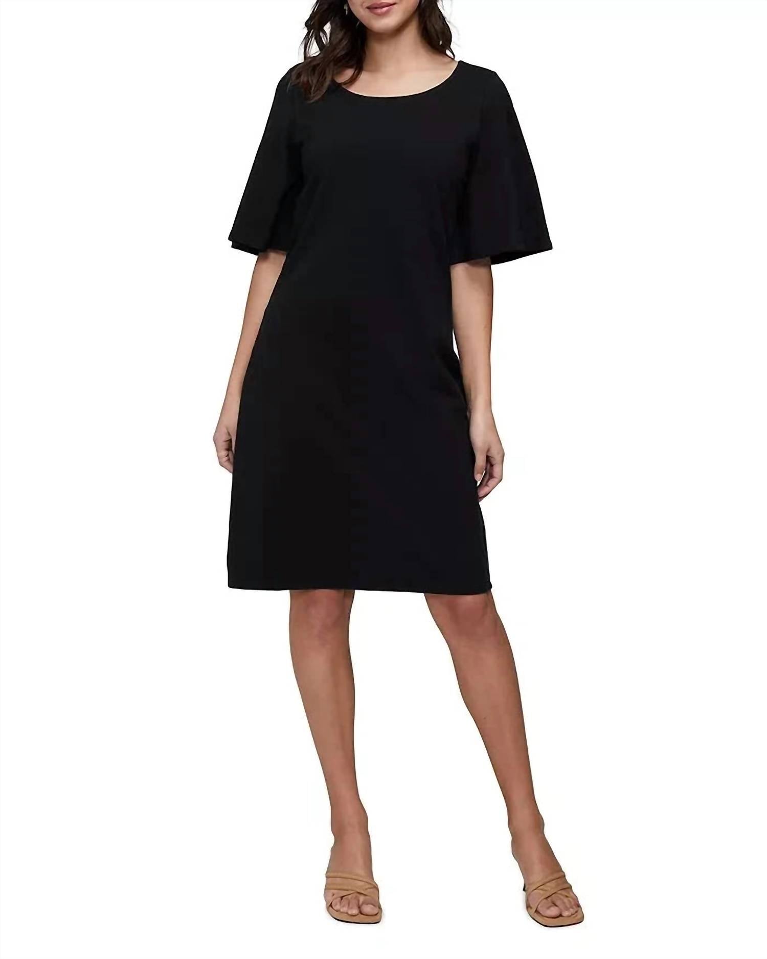 Three Dots - Women's Dots Boat Neck Dress