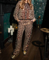 Queen Of Sparkles - Deer Print Sweatshirt
