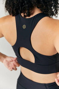 Rip-It Medium Support Sports Bra in black - women's intimate - detail view