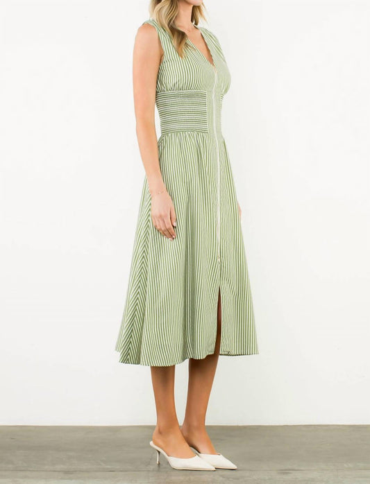 Thml - Eleanor Smocked Waist Zipper Dress