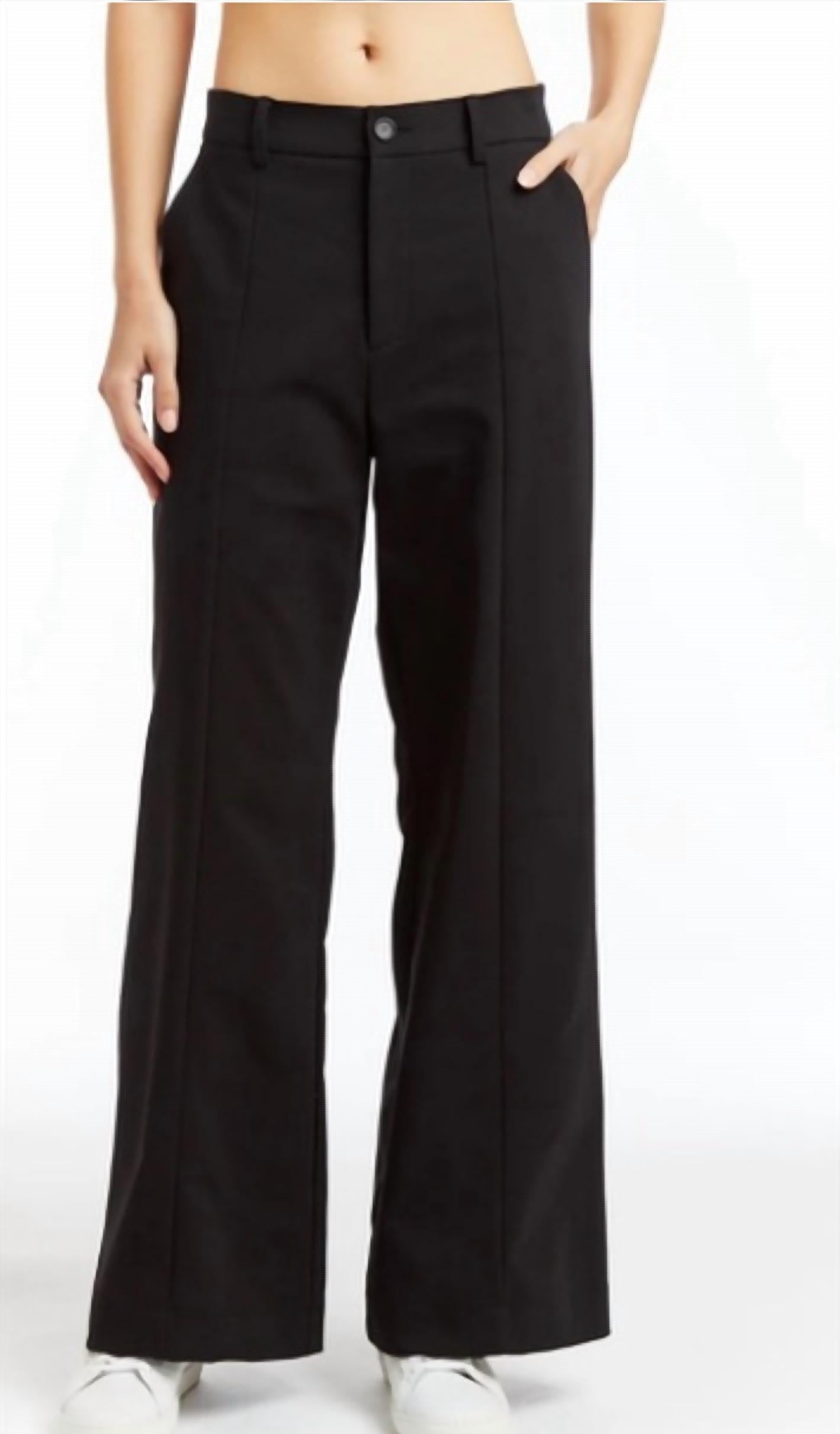 DREW Razi Midas Wide Leg Pant in black - women's pants