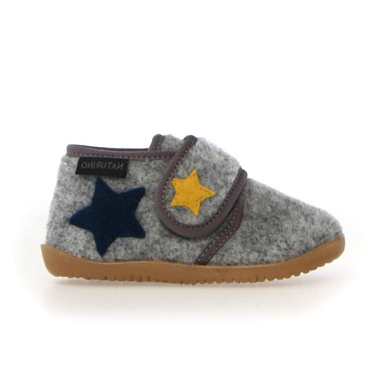 Naturino - BOYS' FELT STAR APPLIQUES SLIPPERS
