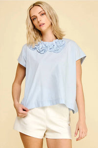 Pinch - Floral Embroidered Detail Top