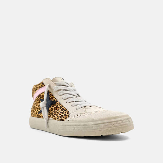 Shu Shop - Women's Paulina Leopard Star Sneakers