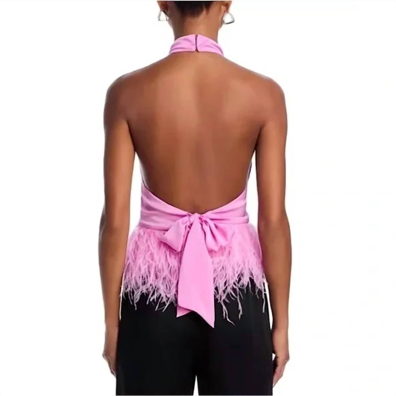 Ramy Brook - Feather Trim Halter Top