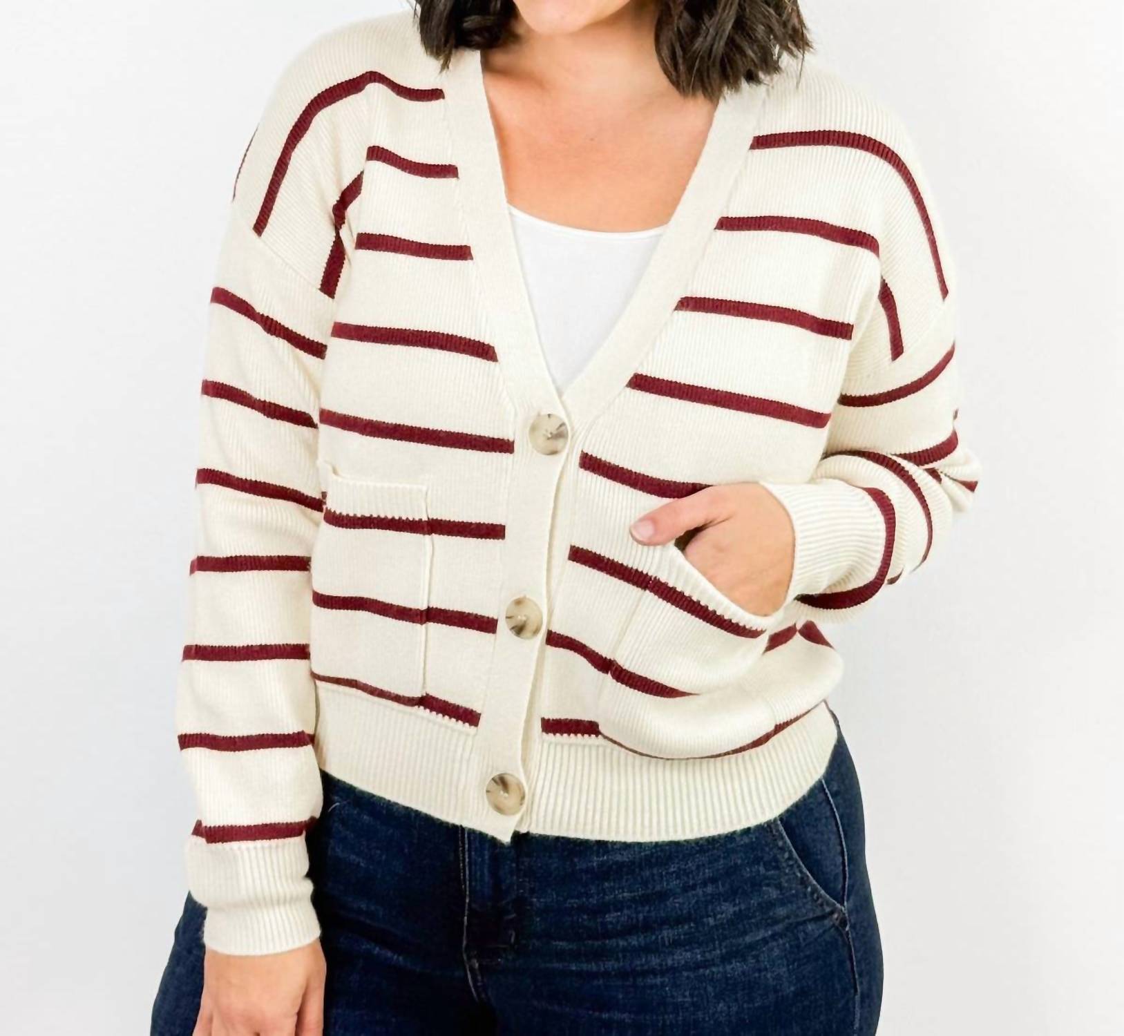 Skies Are Blue - Everly Stripe Cardigan