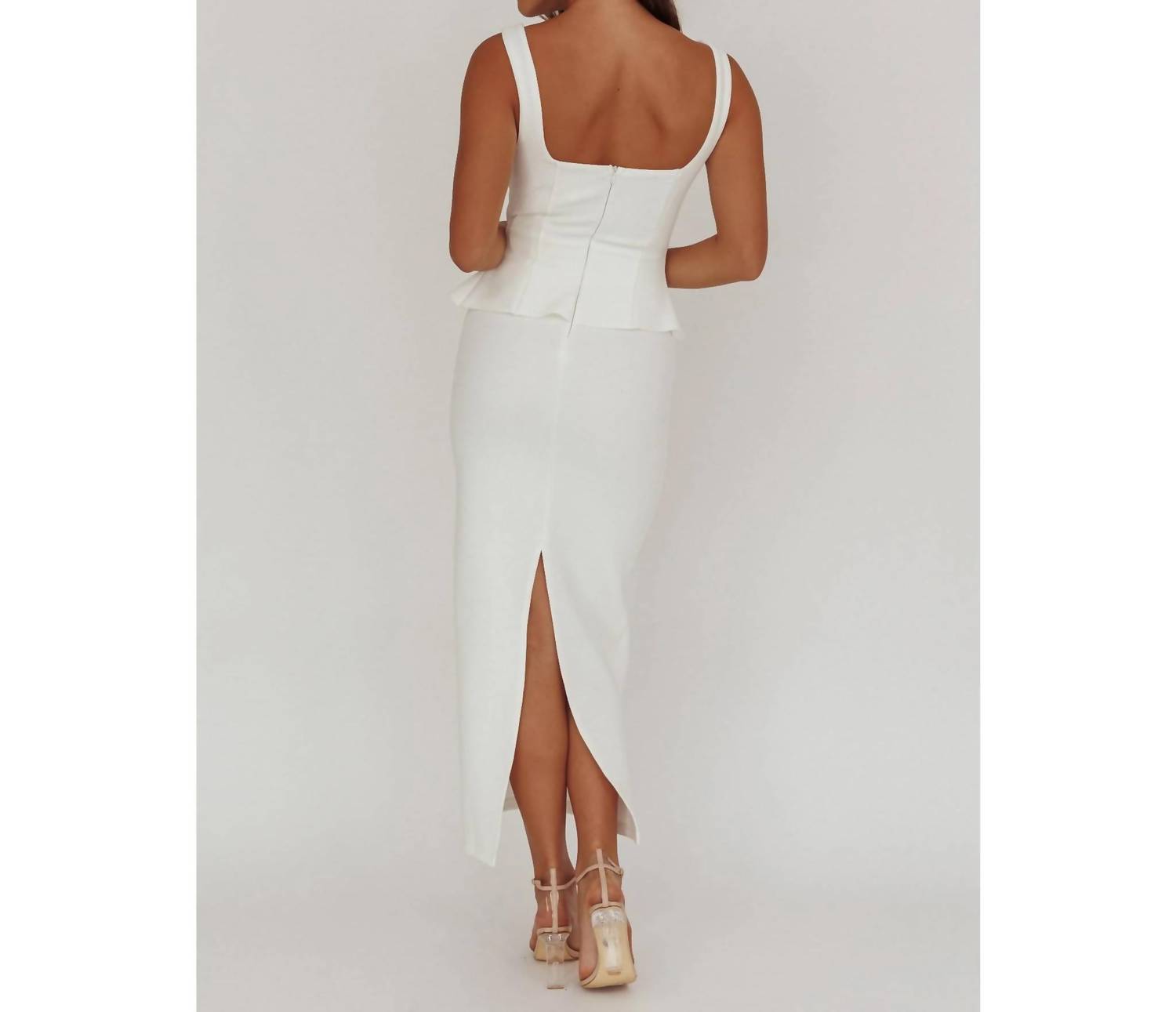 One And Only Collective - Square Neck Bodice Midi Dress