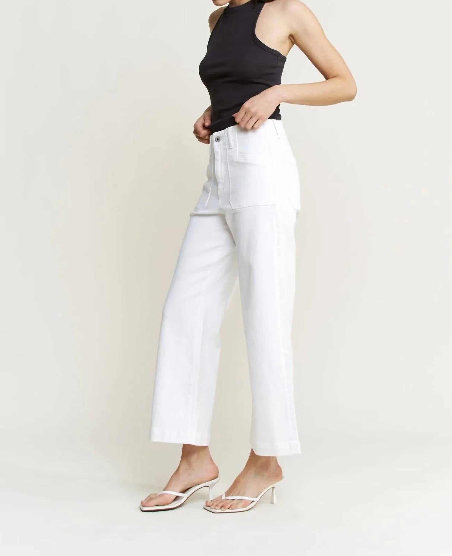 Mica Denim - Super High Rise Cropped Utility Jean