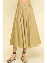 Pinch - Pleated A Line Midi Skirt