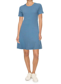 Flags & Anthem - Marrieta Waffle Short Sleeve Mini Dress