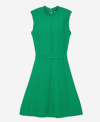 THE KOOPLES Romantic Knit Mixed Media Dress in gre01 - women's dress - view 6