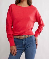 Free People Jess Long Sleeve Top in salsa - women's long sleeve top