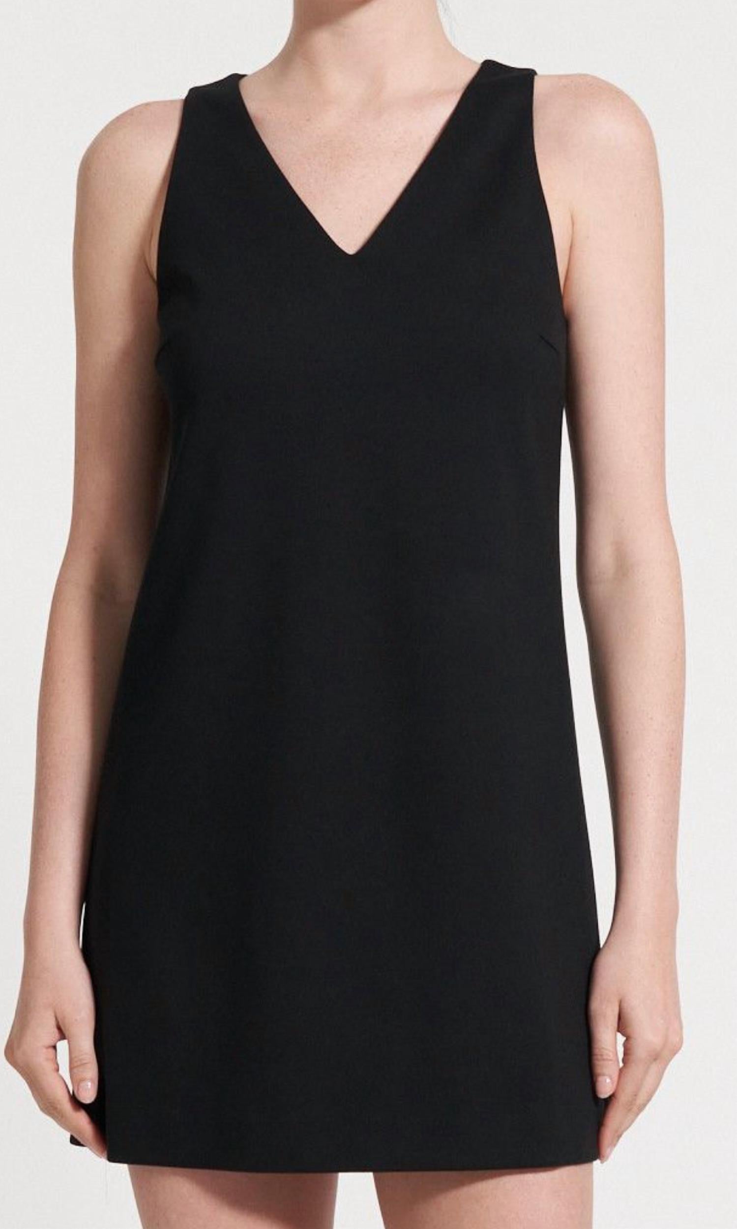 Theory - V-neck Shift Mini Dress