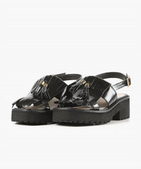 ALL BLACK Women's Kiltie Tassel Lugg Sandals in black - women's sandal - view 4