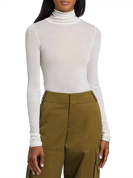 A.L.C. - Cotton Blend Turtleneck Top