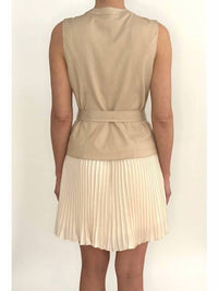 Cartolina Nantucket Emory Mini Dress in ecru 1 - women's dress - detail view