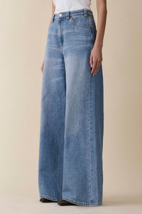 Jeanerica Alfama High Rise Wide Leg Jeans in light vintage - women's jeans - alternate view