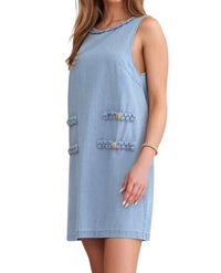Entro - Lune Braided Detailed Sleeveless Sheath Dress