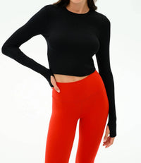 Splits59 - Louise Rib Long Sleeve Crop Tee