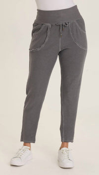 Wearables Kiefer Slim Leg Crepe Knit Pants in nebulous pigment - women's pants