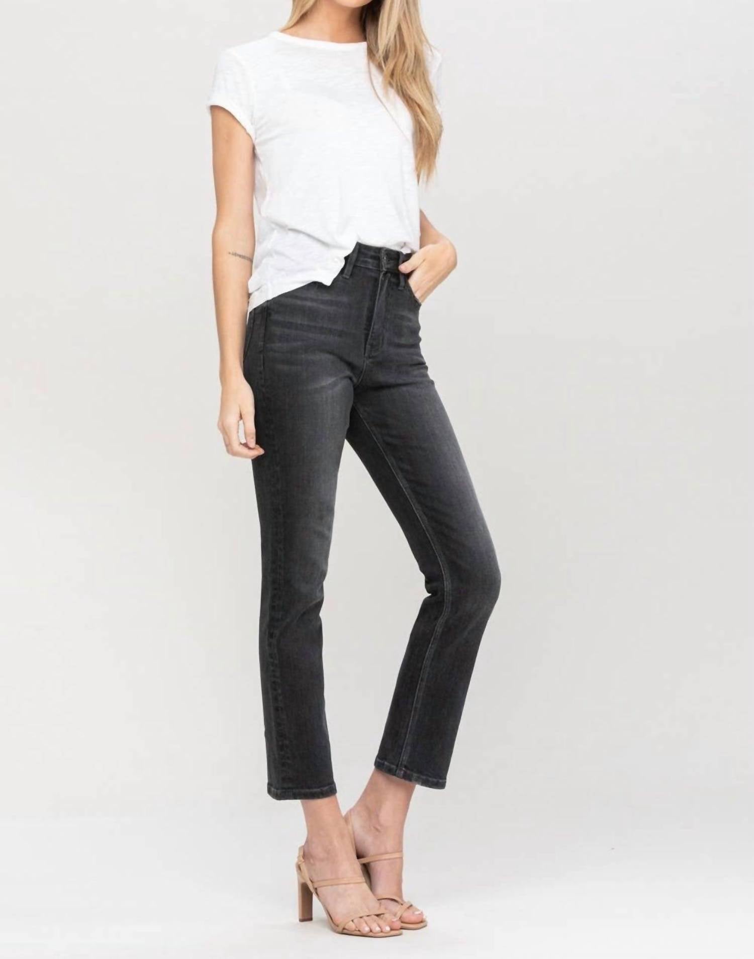 Vervet By Flying Monkey - Victoria Stretch Straight Ankle Jean