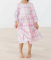 Mila & Rose - Three Quarter Sleeve Pocket Twirl Swirl Dress
