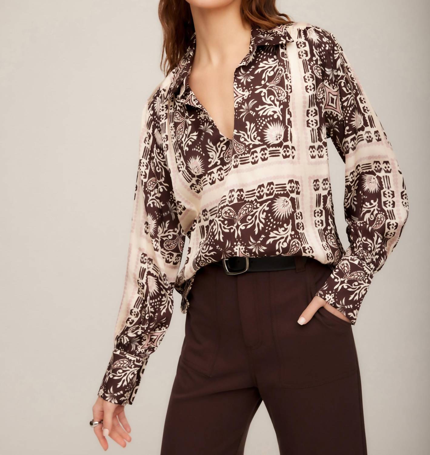 Fifteen Twenty - Tess Half Placket Shirt