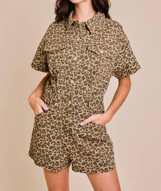 Le Lis - Leopard Short Romper
