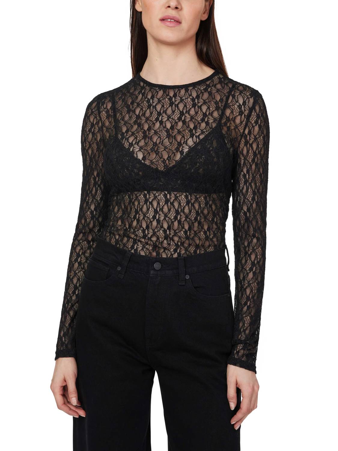 Habitual - Lace Long Sleeve Top