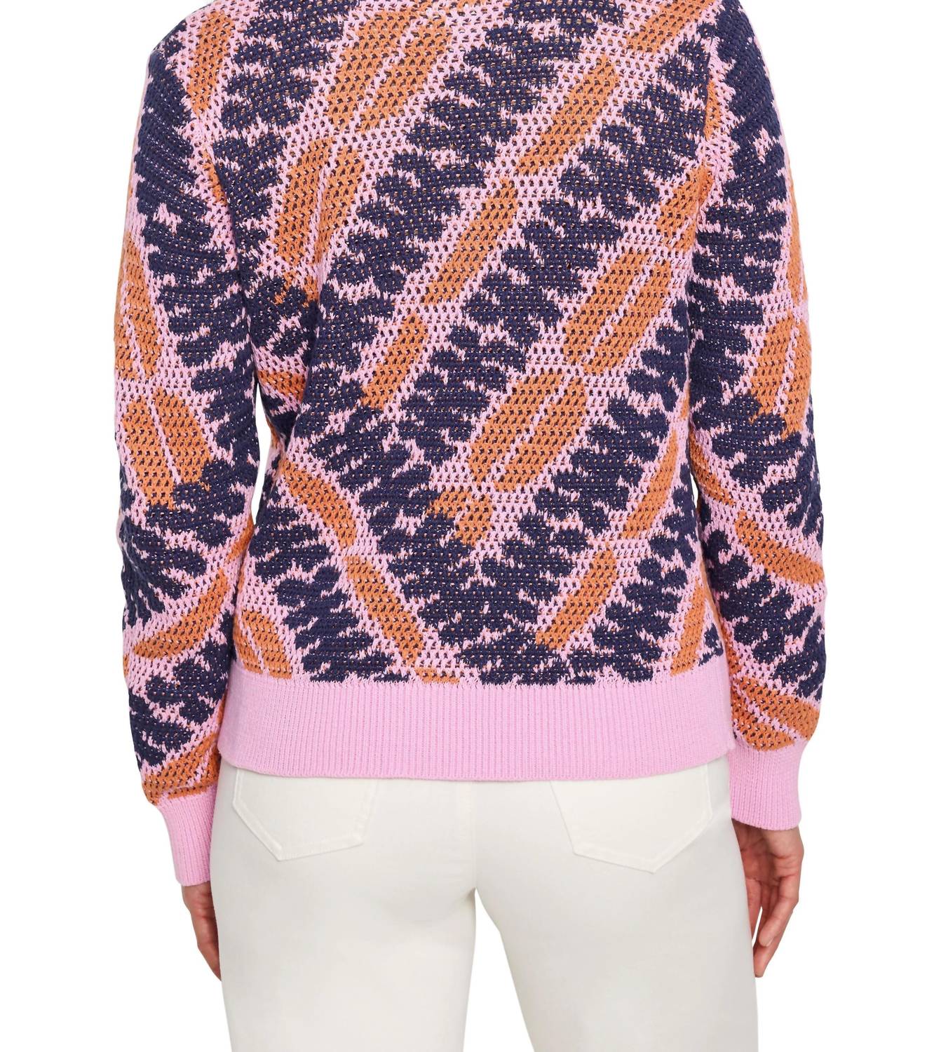 Nic + Zoe - Jacquard Mesh Squiggle Sweater