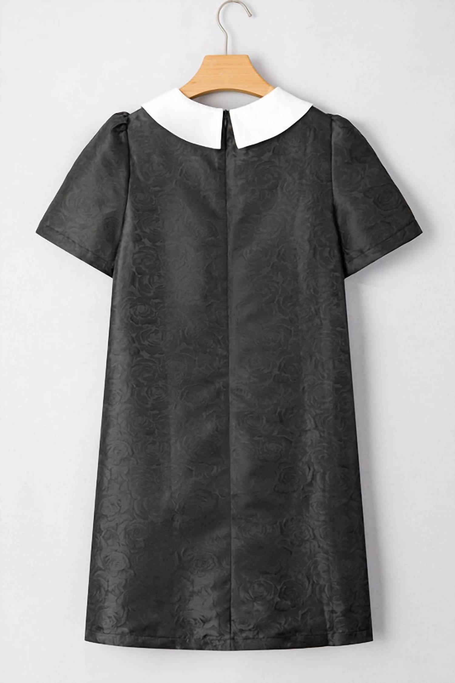 Shewin - Elegant Floral Bow Detail Mini Dress
