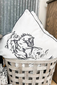 HiEnd Accents Ranch Life Bronc Rider Pillow in black - item - detail view