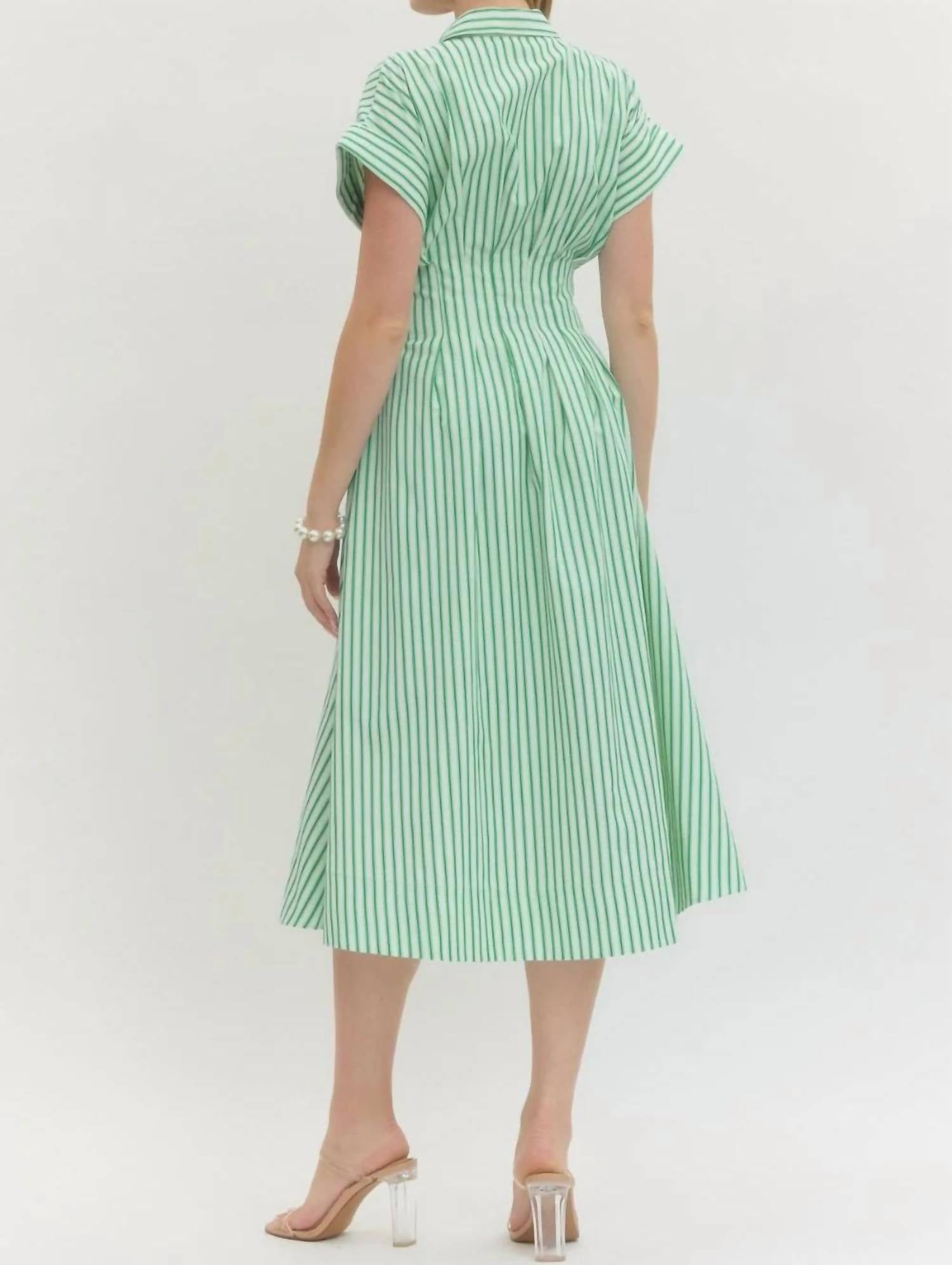 Entro - Shirley Striped Midi Dress