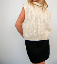 Cloud Ten - Sleeveless Cable Knit Sweater