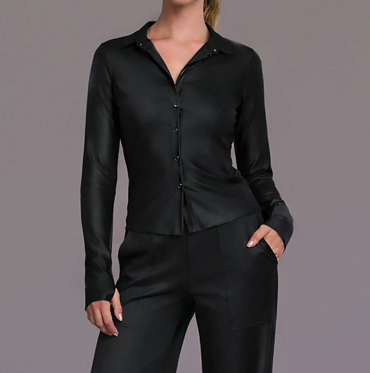 Heroine Sport - Thea Performance Satin Shirt
