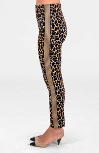 GRETCHEN SCOTT Animal Instinct Gripless Pull On Pants in giraff khaki - women's pants - detail view