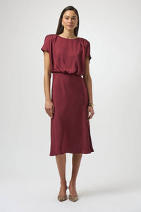 Joseph Ribkoff - Recycled Satin Blouson A-line Midi Dress