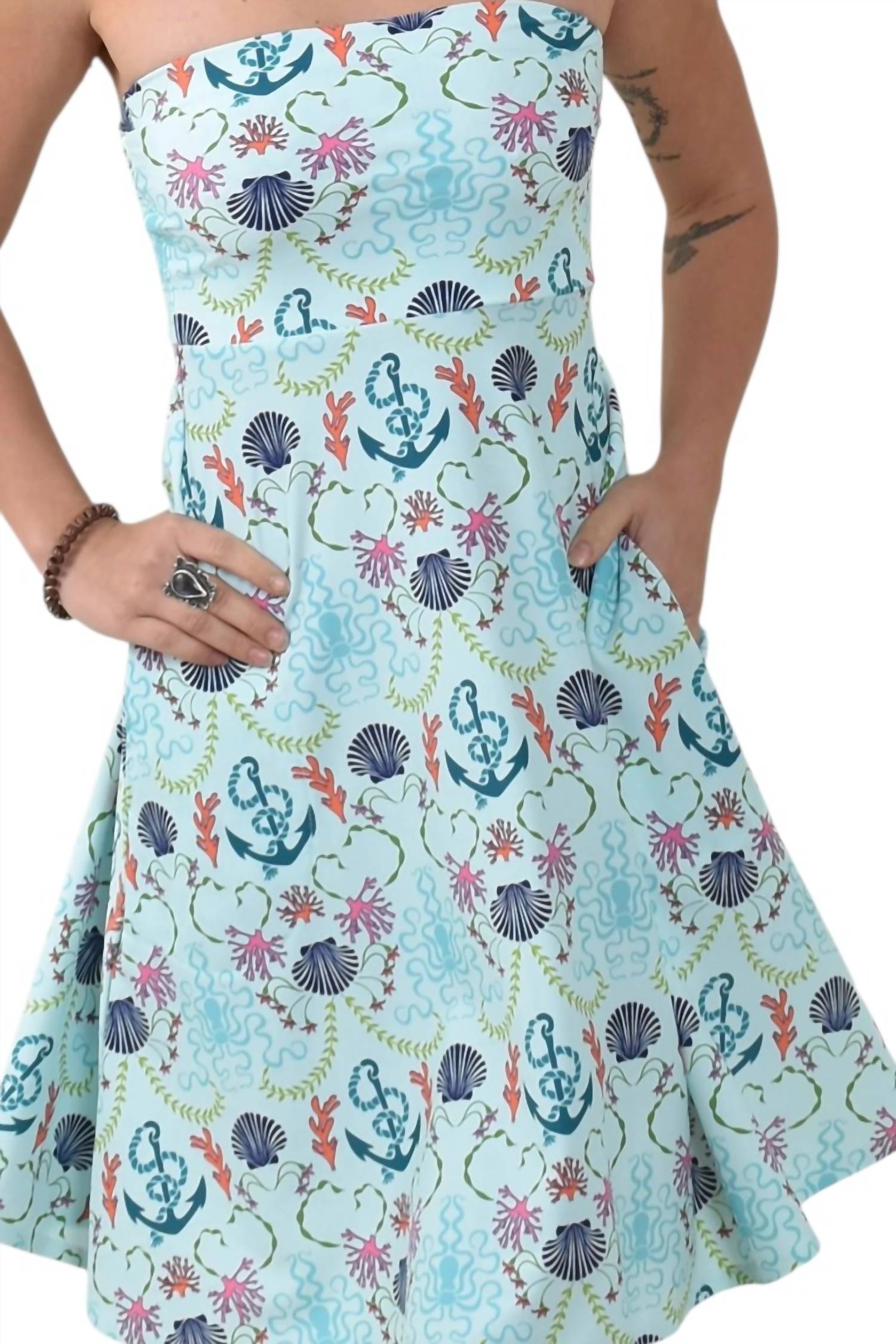 Southwind Laguna Dress in seaside - women's dress - detail view