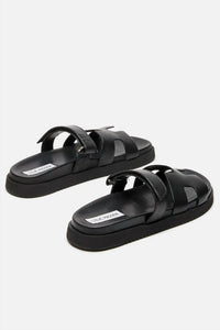 STEVE MADDEN Women's Mayven Flatform Slide Sandals in black - women's sandal - alternate view