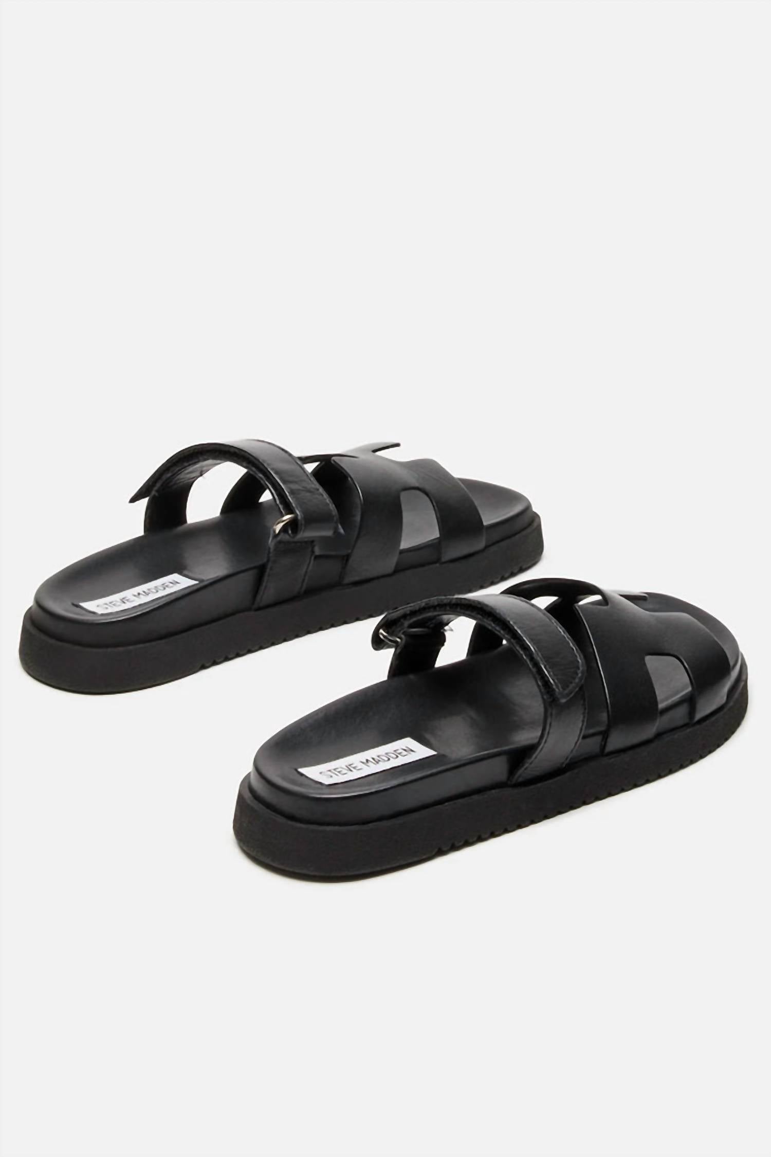 STEVE MADDEN Women's Mayven Flatform Slide Sandals in black - women's sandal - alternate view