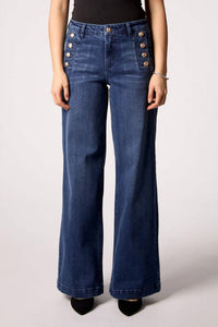 Blue Revival - Sailor Mid Rise Wide Leg Jeans