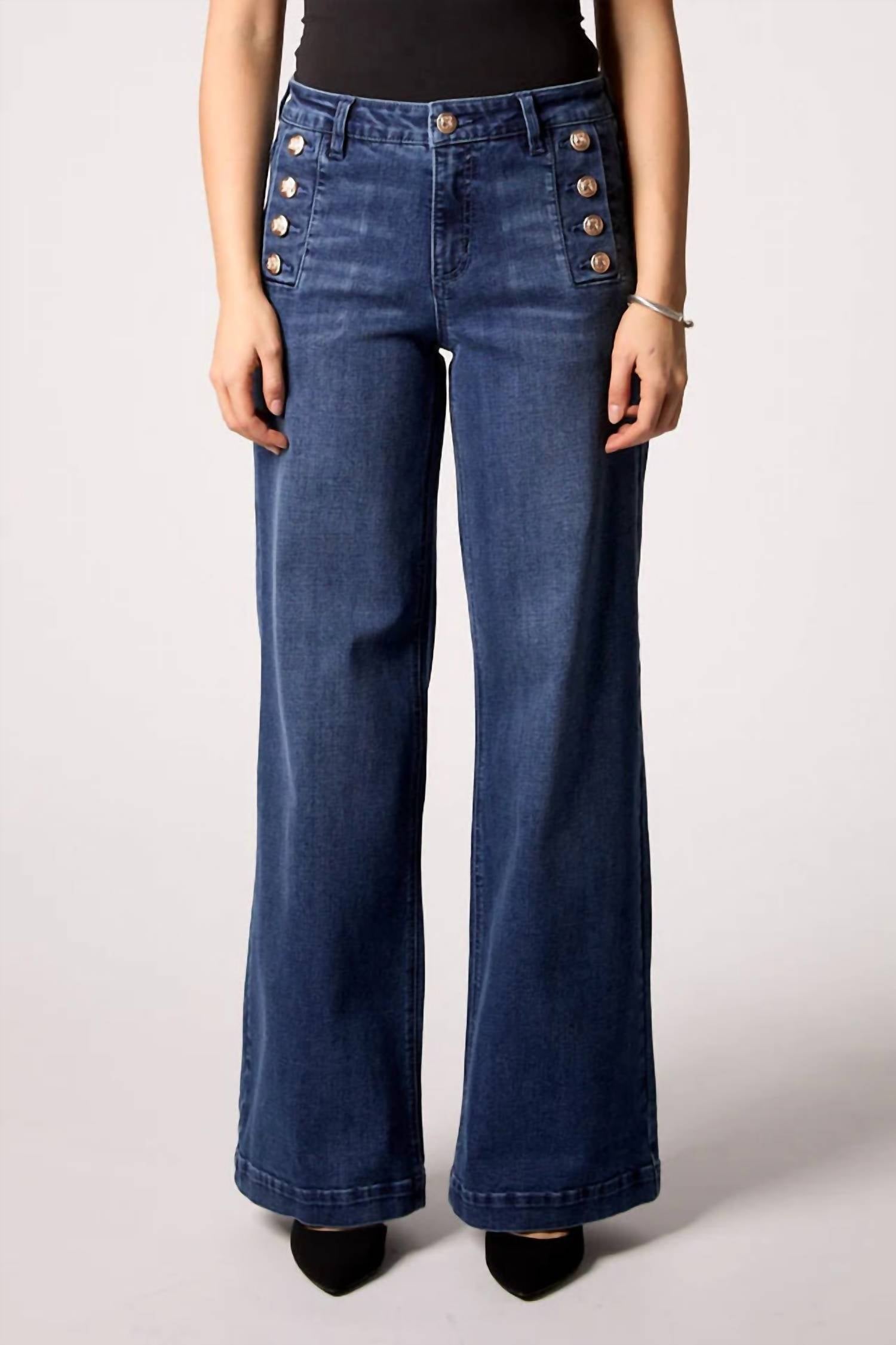 Blue Revival - Sailor Mid Rise Wide Leg Jeans